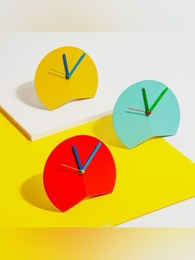 Block Mountain Fold Desk Clock NIB